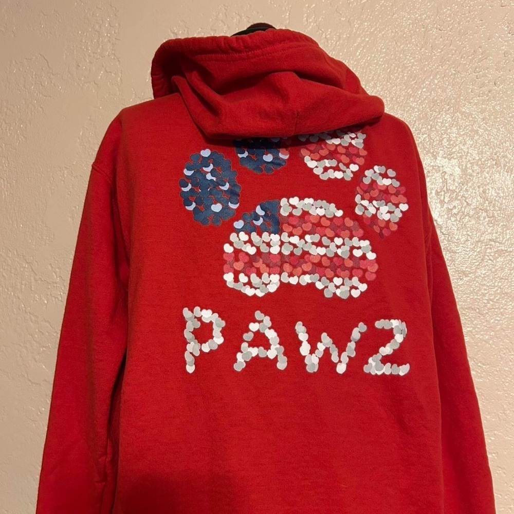 PAWZ Red Fleece with Paw Logo